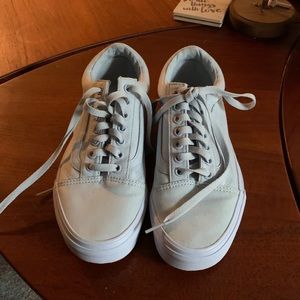 Baby Blue Old Skool Vans Lace-Up Shoes